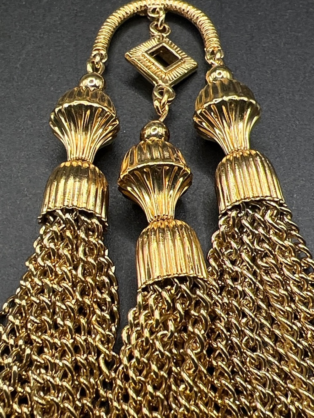 Monet Gold-Tone Multi Tassel Pendant Necklace - Picture 4 of 5